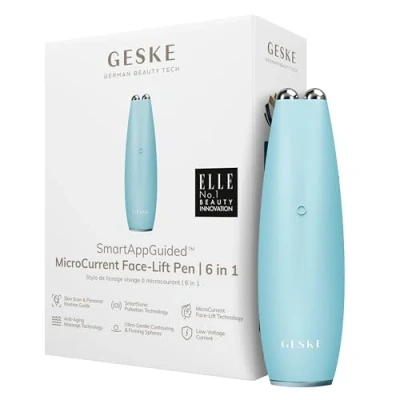 Imagen de GESKE SmartAppGuided™ MicroCurrent Face Lift Pen 6 en 1 Herramientas para cuidado de la Piel Dispositivo antienvejecimiento Lifting facial joven sin arrugas cara