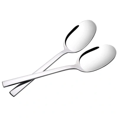 Imagen de Fosly Cucharas Grandes para Servir en Acero Inoxidable, 6 Piezas, 24 cm, Soperas
