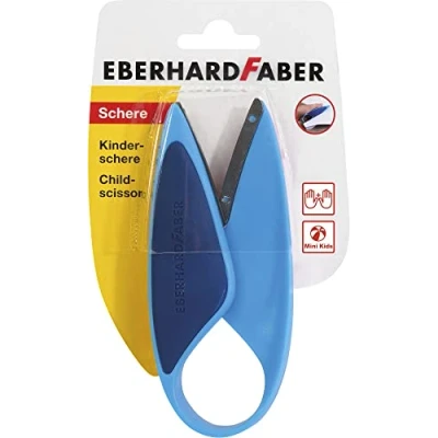 Imagen de Eberhard Faber 579951 tijeras infantiles para zurdos y diestros, Mini Kids, azul