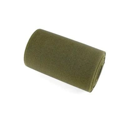 Imagen de Banda elástica de Color 2 metros y 10cm ancho, correas goma elásticas suaves para ropa, accesorios costura Diy, ejercito verde,