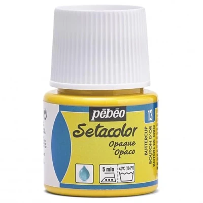 Imagen de Pébéo Setacolor Pintura para Telas Opacas (45 ml) Color botón de Oro (Amarillo)