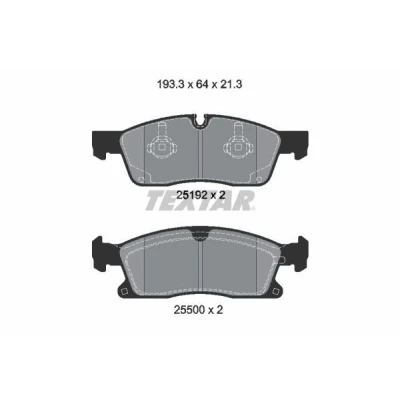 Imagen de TEXTAR 2519202 Juego de pastillas freno preparado para indicador desgaste MERCEDES BENZ: Clase ML, GL, GLS