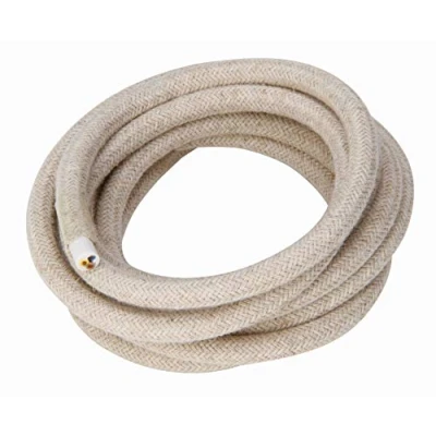 Imagen de Kopp 151502147 Cable Hilos, H03 VV F, 3 x 0,75 mm², 2 m, de Tela para lámpara, 250 V, Color Beige y Crema
