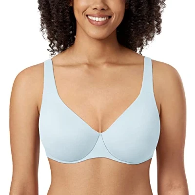 Imagen de AISILIN Sujetador Minimiseur Talla Grande con Aros Sin Relleno Completa Mujer Bebe Azul 105D