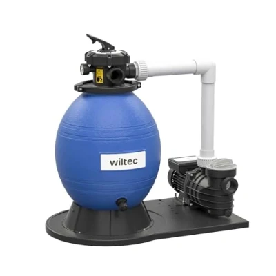 Imagen de WilTec Sistema de Filtro Arena 550W Tanque filtrado 38l y Bomba autocebante 18000L/h Piscina