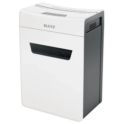 Imagen de Leitz IQ 10X Premium Destructora de Papel Corte Transversal P4, 11 10 Hojas (70 80 gms), Papelera Extraíble 18 L, Gama Protección, Blanca, 80920000