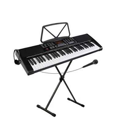 Imagen de McGrey LK 6120 MIC Set de teclado luminoso con micrófono soporte y auriculares en rosa