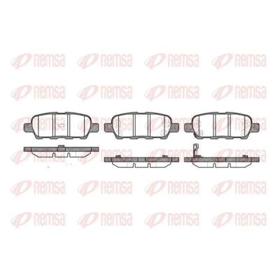 Imagen de REMSA 0876.01 Juego de pastillas freno Eje trasero con contacto avisador desgaste NISSAN: Qashqai / Qashqai+2 I, 350Z Coupé, Juke