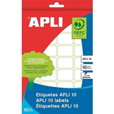 Imagen de Etiqueta apli blanca 34x53 mm sobre de 10 hojas