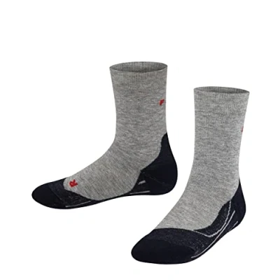 Imagen de FALKE RU4 K SO algodón anti ampollas 1 par, Calcetines para correr Unisex niños, Gris (Light Grey 3406), 27 30