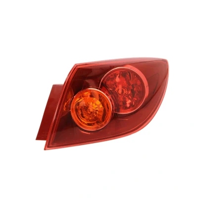 Imagen de TYC 11 6117 2 Piloto trasero derecha Parte exterior Rojo sin portalámparas MAZDA: 3 Hatchback