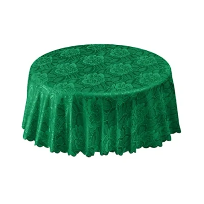 Imagen de Emma Barclay Mantel Damasco Rosa 70&quot; Rd Bosque, Poliéster, Verde (Forest Green), 70 Inch (Round)