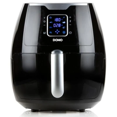 Imagen de Domo DELI fryer XXL Hot air 5,5 L Solo Negro, Plata Independiente Freidora (Hot fryer, L, 1,5 kg, 80 C, 200 30 min)