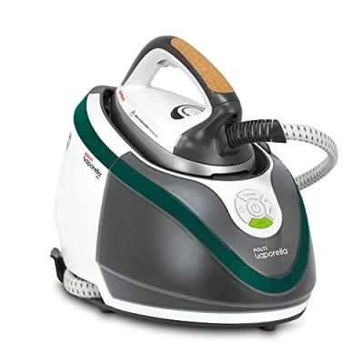 Imagen de Polti Vaporella Next VN18.65, Centro de planchado con Caldera Alta Presión Max 7.2 Bar, Función Turbo y Eco, Autonomía Ilimitada, Depósito 1.3 L, Pulso Vapor 450g, Blanco Verde
