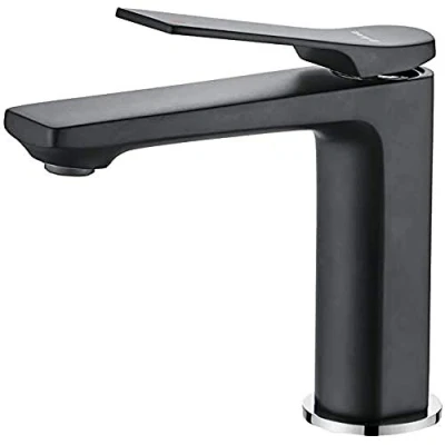 Imagen de Ibergrif M11004B Praga, Grifo de Baño, Mezclador Lavabo (1/2&quot;), Negro