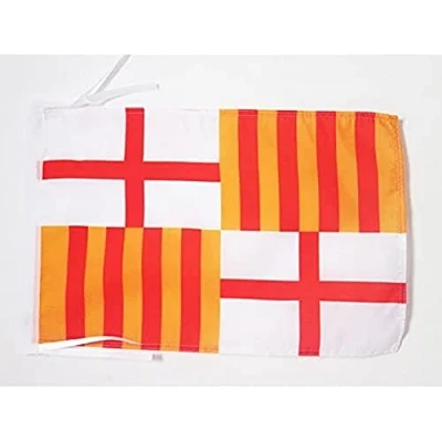 Imagen de BANDERA DE la CIUDAD BARCELONA 45x30cm BANDERINA BARCELONESA 30 x 45 cm cordeles AZ FLAG