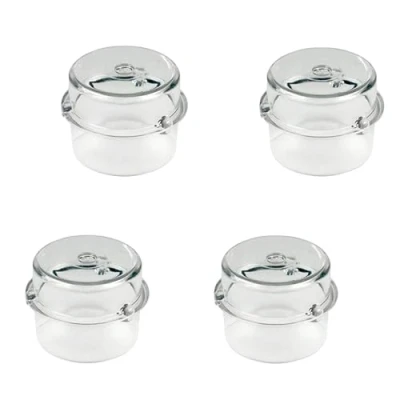 Imagen de FLAVOR PLUS 4 Unidades de cubilete Transparente, vasito medidor, Vaso Transparente Compatible con Thermomix TM31, TM21, 3300.