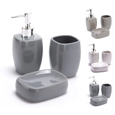 Imagen de MSV MS029 Set de cerámica, 3 Piezas, Color Gris