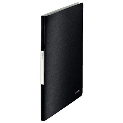 Imagen de Leitz Carpeta de fundas, A4, 40 Capacidad para 80 hojas, Fundas transparentes, Negro satinado, Gama Style, 39590094