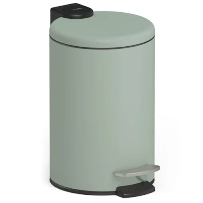 Imagen de stardis cubo de basura con pedal 3 litros, acero inoxidable, color verde pastel mate, dispositivo automático descenso automático, interior, para cuarto baño