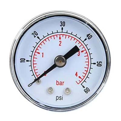 Imagen de indicador de presión agua, axial con dial BSPT, para una(0 60psi,0 4bar)