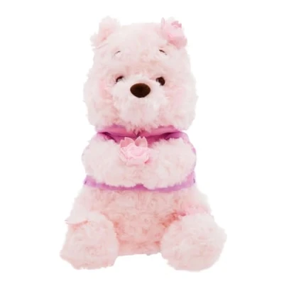 Imagen de Disney Store Official, Winnie The Pooh, Peluche, 26 cm/9 &#039;&#039;, colección Sakura, Juguete de Oso Rosa con Flores Cerezo, para recién Nacidos, Apto Todas Las Edades