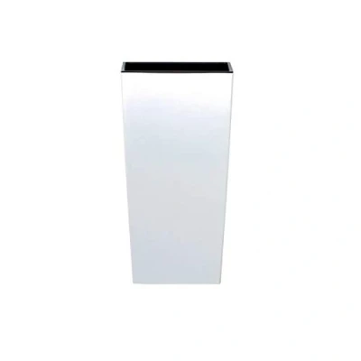 Imagen de Maceta alta 35 L Prosperplast Urbi Square de plástico CON depósito en color Blanco, 55 (alto) x 29,5 (ancho) (profundo) cms