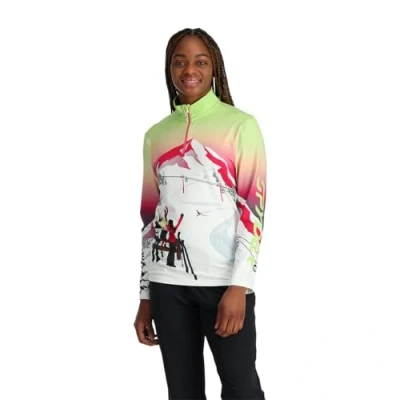 Imagen de Spyder SUNSET ZIP T NECK, Women, Lime Ice, M