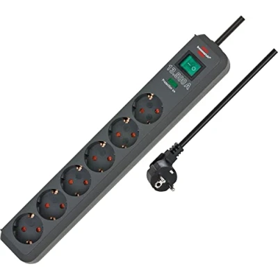 Imagen de Brennenstuhl 1159710, Regleta con 6 tomas proteccion de sobretension y interruptor