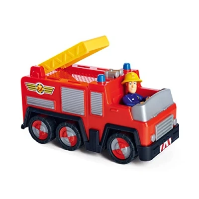 Imagen de Simba 109252505 Bombero Sam Júpiter, versión Infantil, con Figura de 7 cm, Coche Juguete 17 Bombero, a Partir 3 años, Amarillo