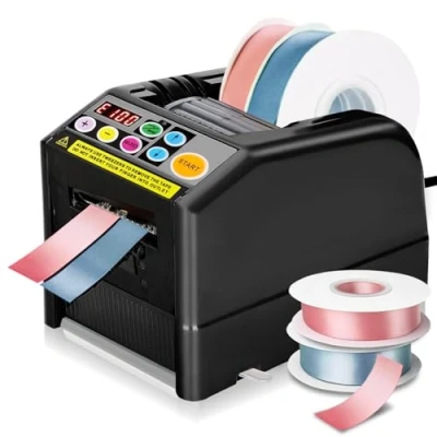 Imagen de máquina de corte cinta mejorada, dispensador automático 6 a 60 mm ancho, 999 longitud máxima corte, eléctrica,