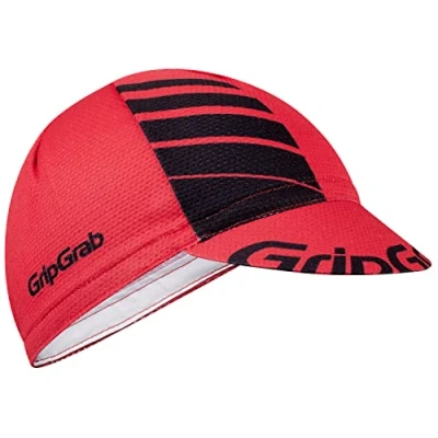 Imagen de GripGrab Lightweight Summer Cycling Cap UV Protection Under Helmet Mesh Hat Highly Breathable 8 Colours, Rojo, OneSize (54 63 cm)