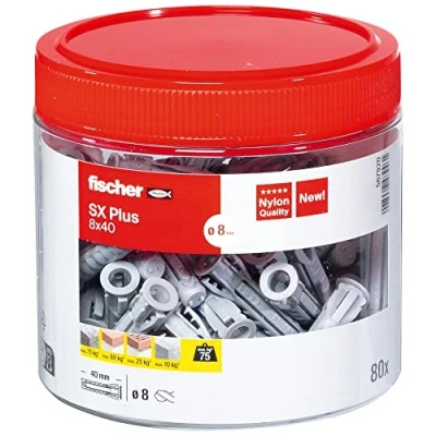 Imagen de fischer 567920 Enchufe de Pared, Gris