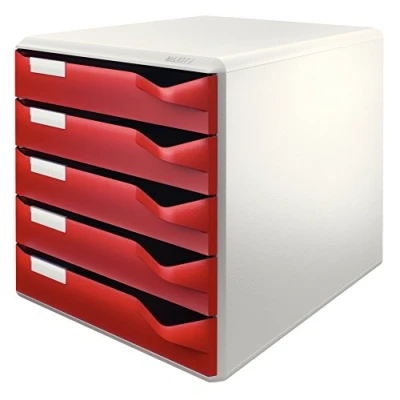 Imagen de Esselte Leitz Post Set Caja para material de oficina con 5 compartimentos, rojo