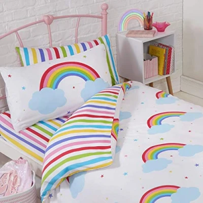 Imagen de Cielo del arco iris Juego de Funda edredón y Almohada para Cama Individual …