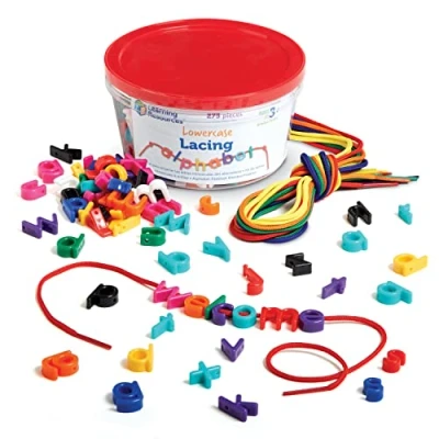 Imagen de Learning Resources Juego para ensartar Las Letras minúsculas del Alfabeto
