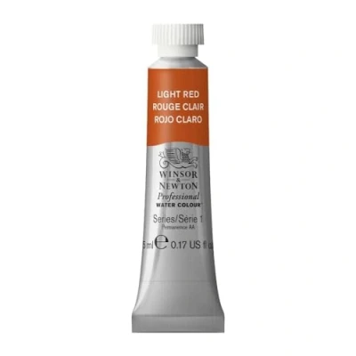Imagen de Winsor &amp; Newton Acuarela Profesional Pintura de Acuarela, Alta Luminosidad, Resistente a la Luz, Calidad Archivo, Tubo 5ML, Color Rojo Claro