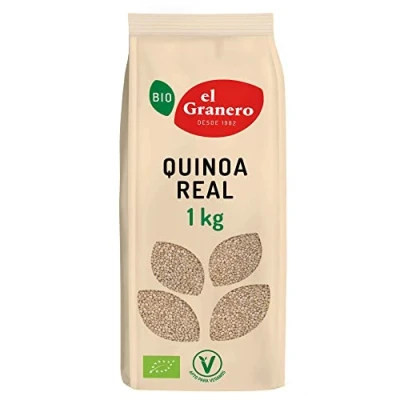 Imagen de el Granero Integral Quinoa Real 1 kg Alto contenido en Proteínas y Fibra Favorece la Salud Digestiva Tránsito Intestinal Ideal para Añadir a tu Dieta Apta Veganos
