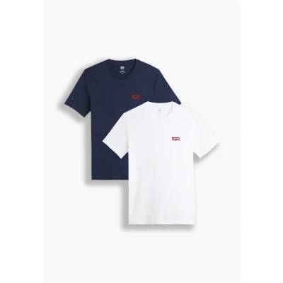 Imagen de Levi&#039;s Crewneck Graphic 2 PACK Camiseta básica, Hombre, Talla: Medium, White/dark blue