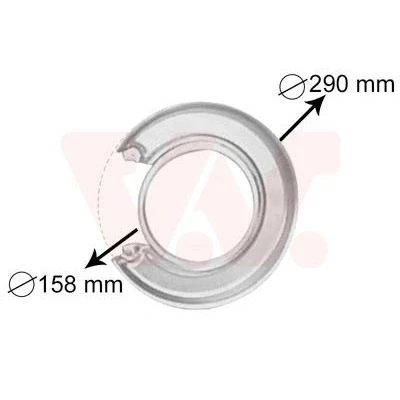 Imagen de VAN WEZEL 3765373 Chapa Protectora de Disco Freno Eje trasero izquierda, trasero, derecha OPEL: Vectra A CC