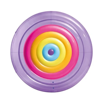 Imagen de Intex Isla Hinchable Gigante, ?201 cm, Diseño arcoíris, Cuerda de Agarre y 2 cámaras Aire, Incluye Parche reparación, Flotador Doble Adulto, Colchonetas hinchables, Colchoneta Piscina (57285)