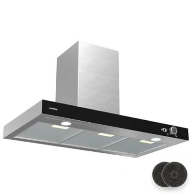 Imagen de Klarstein Airnova Campana Extractora 90Cm, 620 M3/H, A++ Eficiencia, LED 6500K, Silenciosa 49 Db, Acero Inoxidable, Recirculación &amp; Extracción