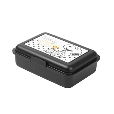 Imagen de United Labels Peanuts Snoopy Fiambrera con separador para el perro, color negro