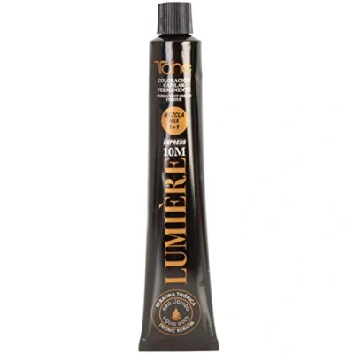 Imagen de Tahe Tinte 10 Minutos Lumière Express para una cobertura total de canas, 100 ml (4 Castaño medio)