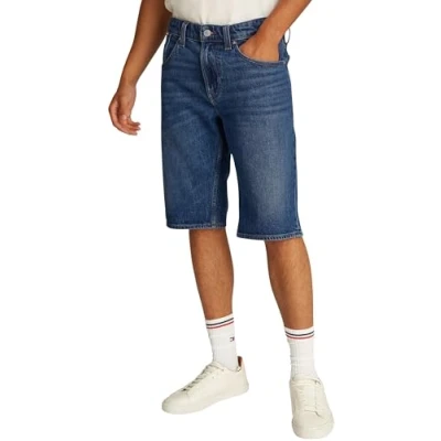 Imagen de Tommy Jeans Vaqueros Cortos Hombre Shorts Ronnie Wide Leg, Azul (Denim Dark), 30W