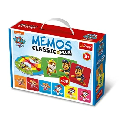 Imagen de Trefl Memos Clásico y Más, Paw Patrol Juego Educativo De Memoria para Niños Pequeños, Encontrar Pares Imágenes, Varias Variantes Divertidas, Escudo Aleatorio, A Partir 3 Años