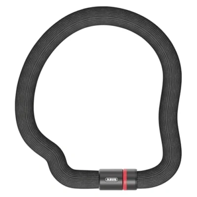 Imagen de ABUS candado de cadena Goose Lock bicicleta flexible y sin traqueteo acero templado 6 mm grosor 110 cm longitud con llave negro