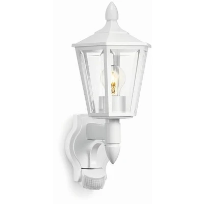 Imagen de Steinel L 15 blanco Farol de pared exterior con 180 detector movimiento, Farolillo Sensor potencia máx. 60 vatios, Iluminación exterior, Aplique diseño clásico, 617912