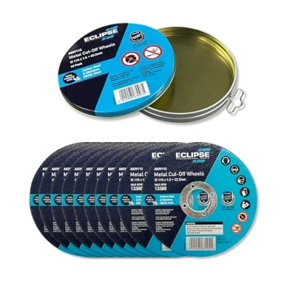Imagen de ECLIPSE Professional Tools A60V115 Discos de Corte 115 x 1.0 mm, Cortes Precisión, Calor Mínimo, Pérdida Reducida Material, para Metal, Cerámica, Vidrio y Composites, Paquete 10
