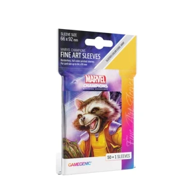 Imagen de Gamegenic, Juego Marvel Champions Sleeves Rocket Raccoon, Multilenguaje (Incluye Español)